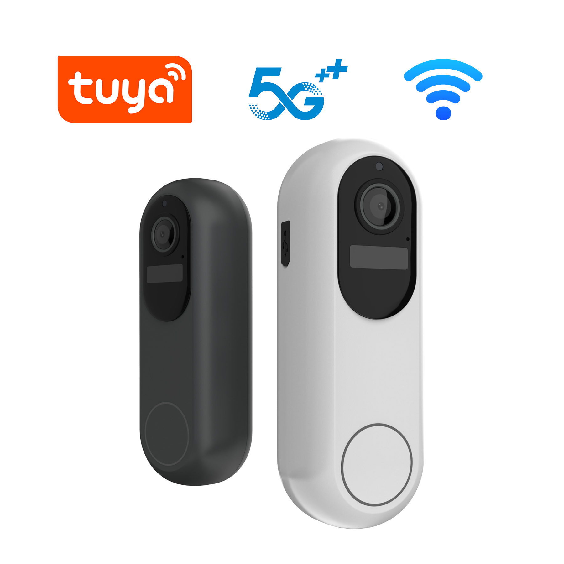 Smart Wireless Video 5G Doorbell Wired Wide Angle Network Door Bell Camera Hd 1080P IP66 Waterproof Support Video Doorbell