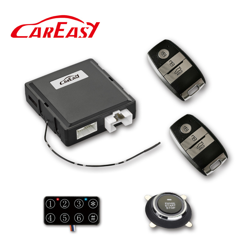 High quality Smart key car alarm PKE push button engine start stop system with remote start and password keypad