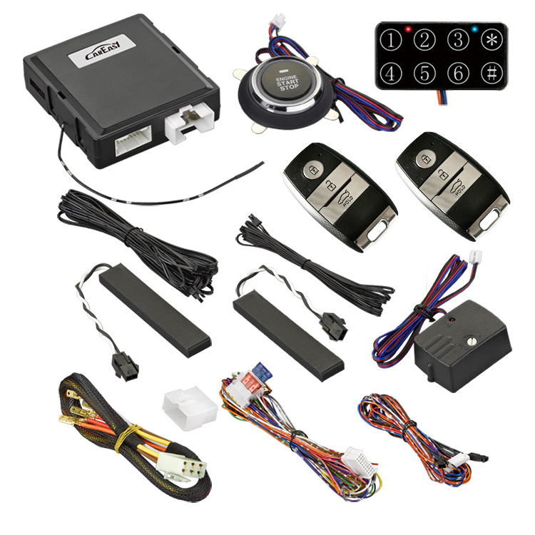 High quality Smart key car alarm PKE push button engine start stop system with remote start and password keypad