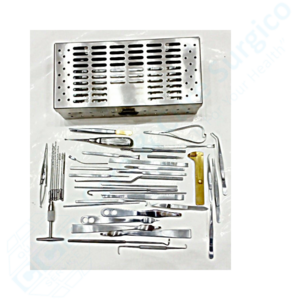 Care & Cure Surgico eterinary orthopedic set of 32 instruments with sterilization tray surgical kit High Quality