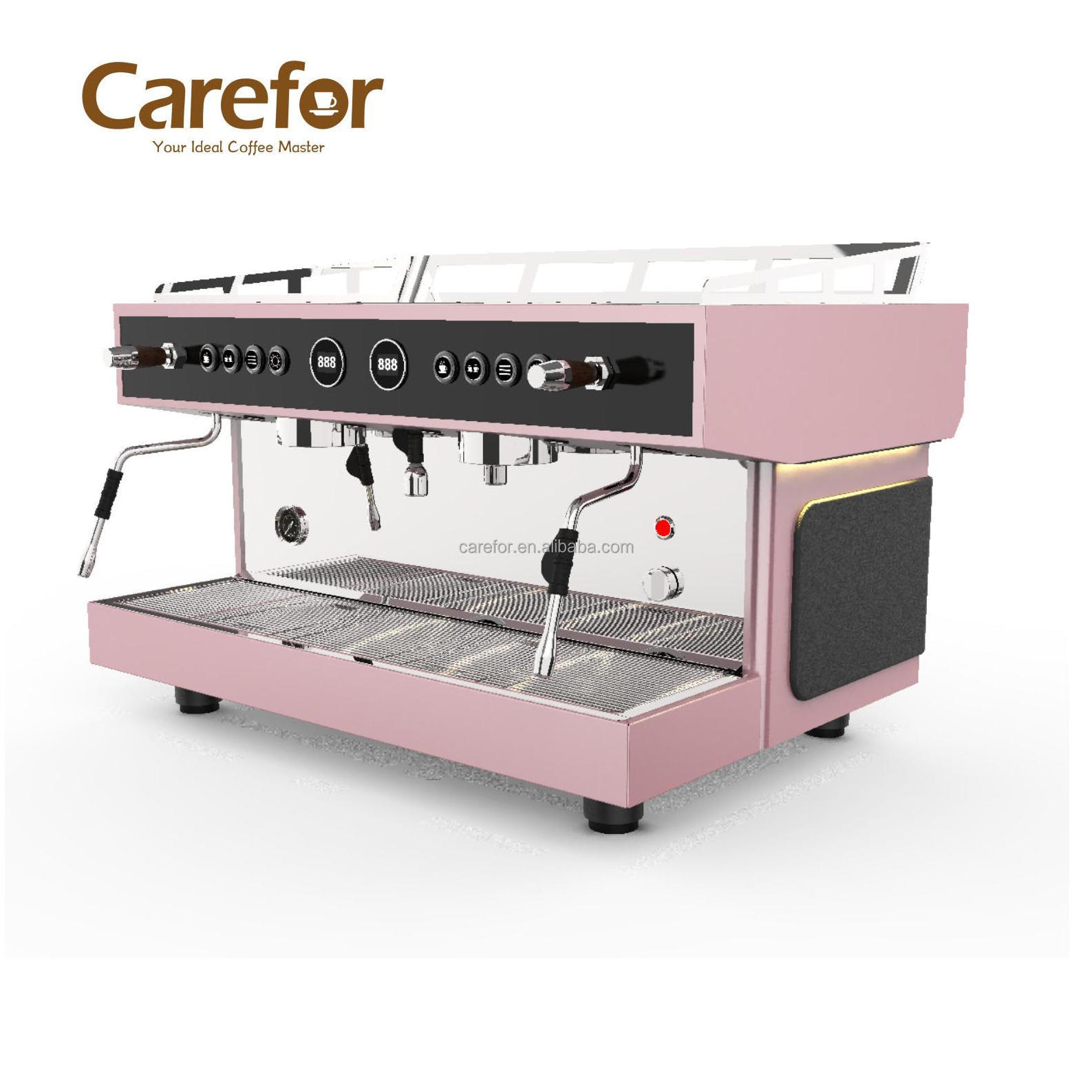 Carefor Professional LED Multi-funtion 9AR Semi Automatic Espresso Coffee Machine Electric Stainless Steel Cappuccino Maker 11L