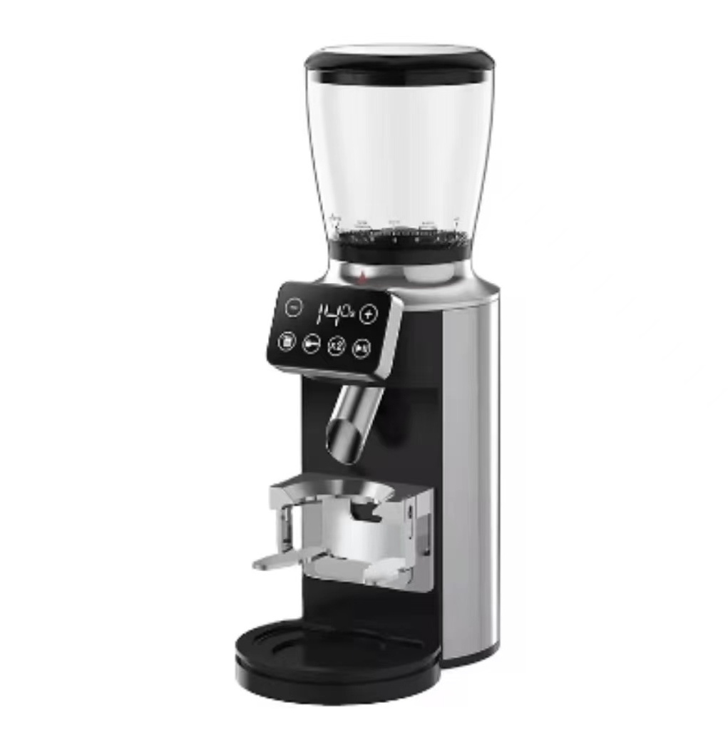 MIELUX Commercial Electric Coffee Grinder Grade Touch Screen Automatic Espresso Coffee Grinder With Funnel