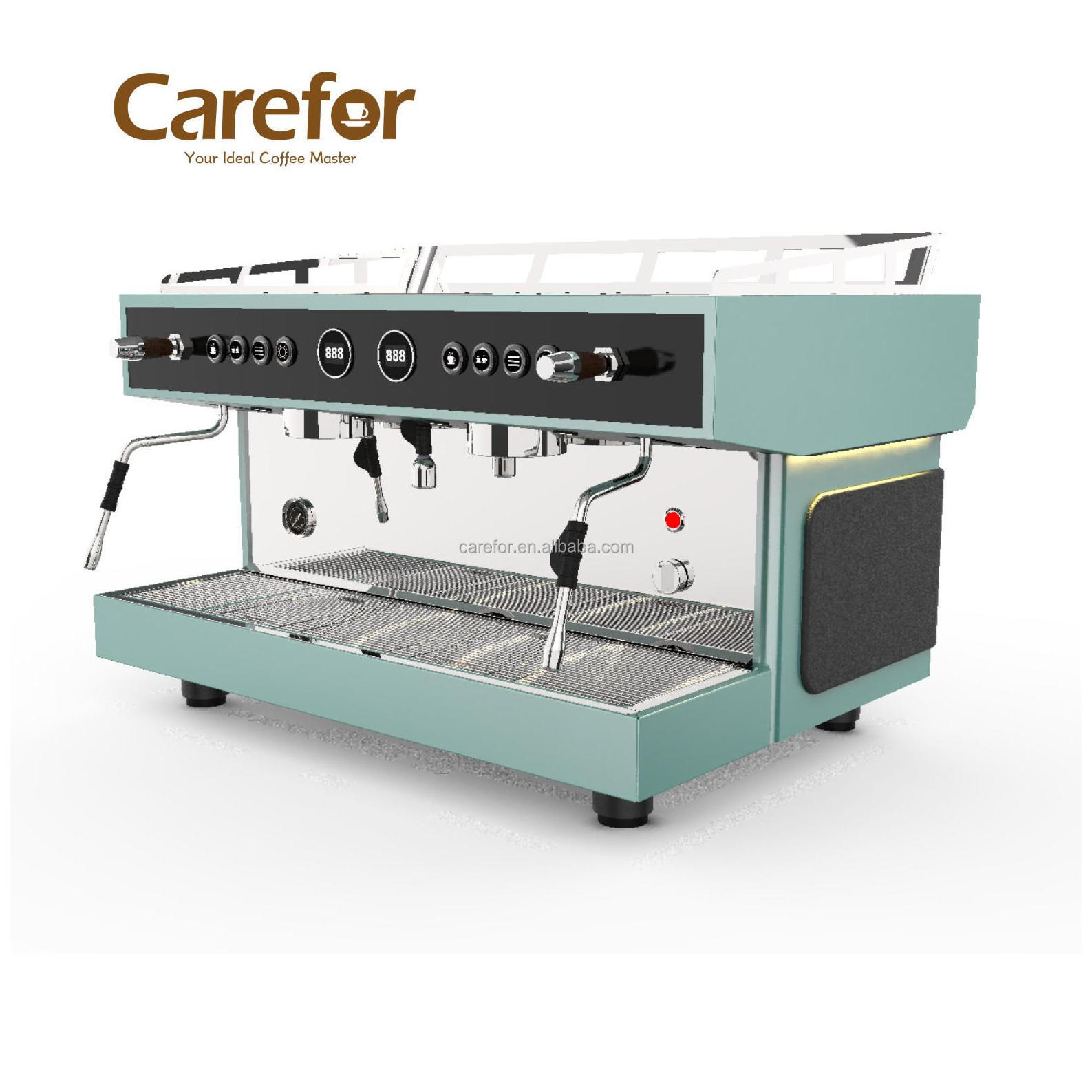 Carefor Professional LED Multi-funtion 9AR Semi Automatic Espresso Coffee Machine Electric Stainless Steel Cappuccino Maker 11L