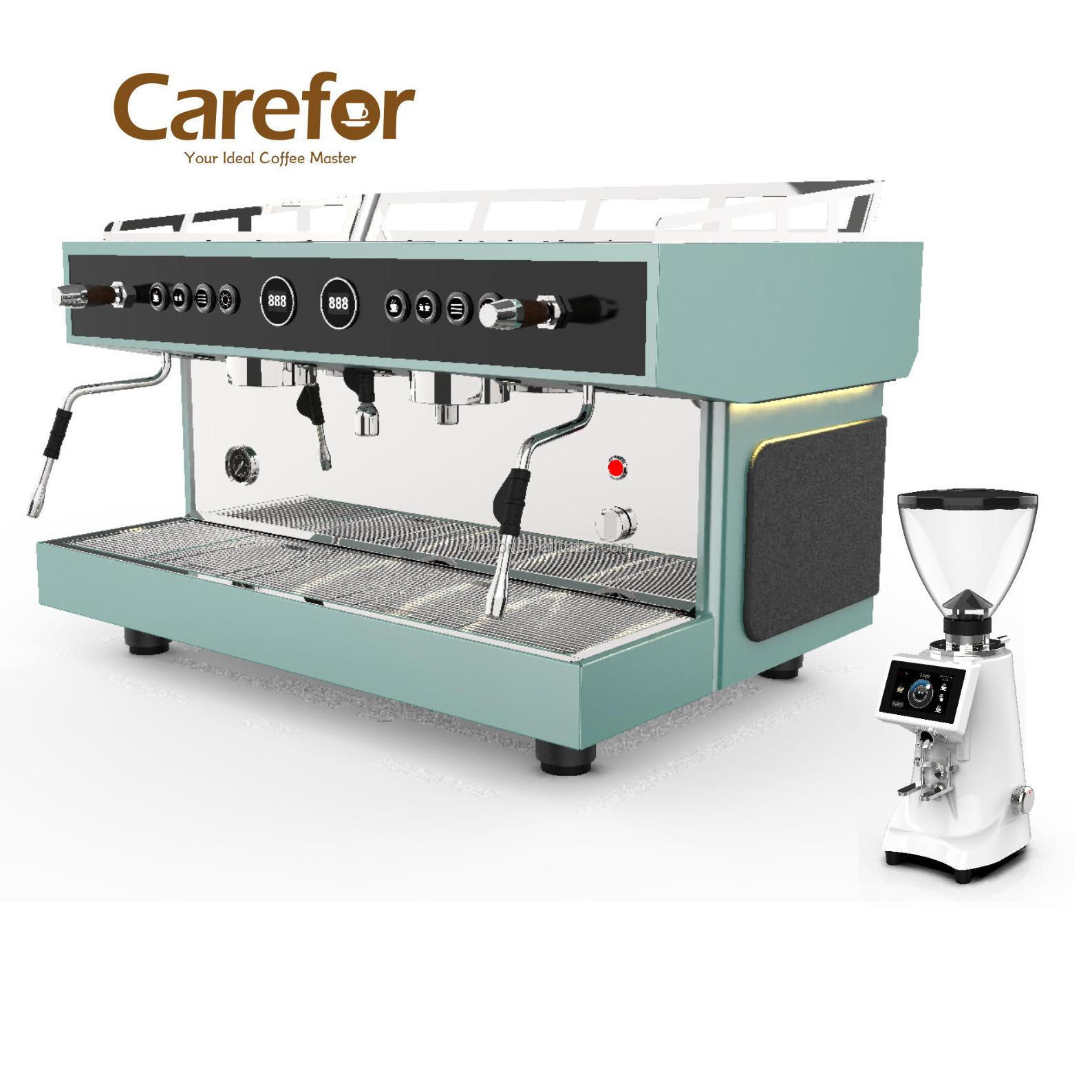 Carefor Electric Barista Cafetera Coffee Making Machine Espresso Commercial Coffee Machine Stainless Steel Cappuccino Maker