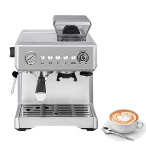 15BAR Semi-Automatic Thermoblock Automatic Coffee Machine Commercial With Grinder