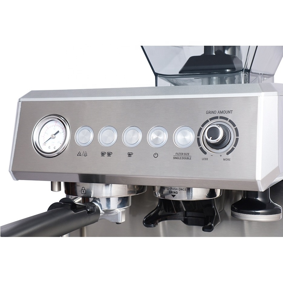 15BAR Semi-Automatic Thermoblock Automatic Coffee Machine Commercial With Grinder