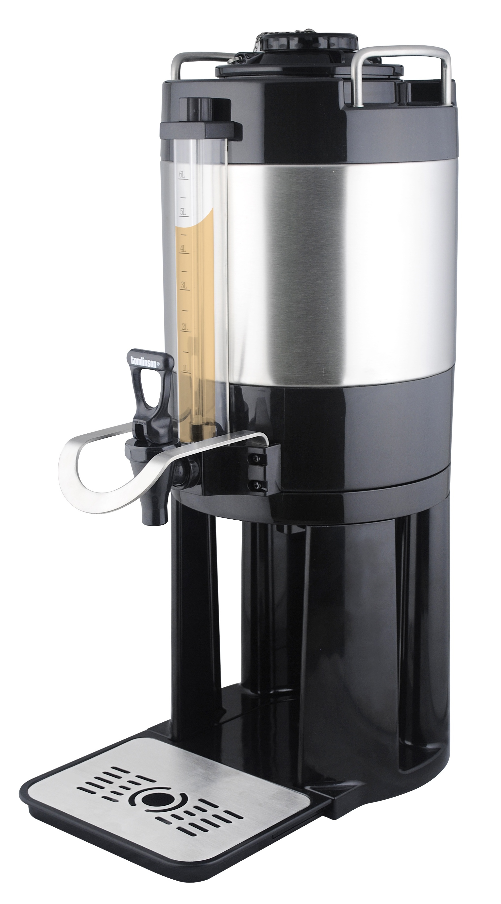 2023 Stainless Steel 1.5 Gallon Double Wall Coffee Thermal Server Commercial Coffee Dispenser with Serving Base