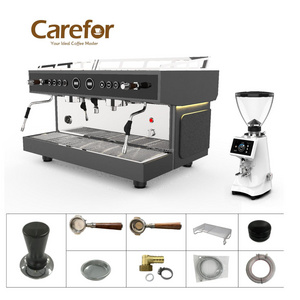 Carefor Professional LED Multi-funtion 9AR Semi Automatic Espresso Coffee Machine Electric Stainless Steel Cappuccino Maker 11L