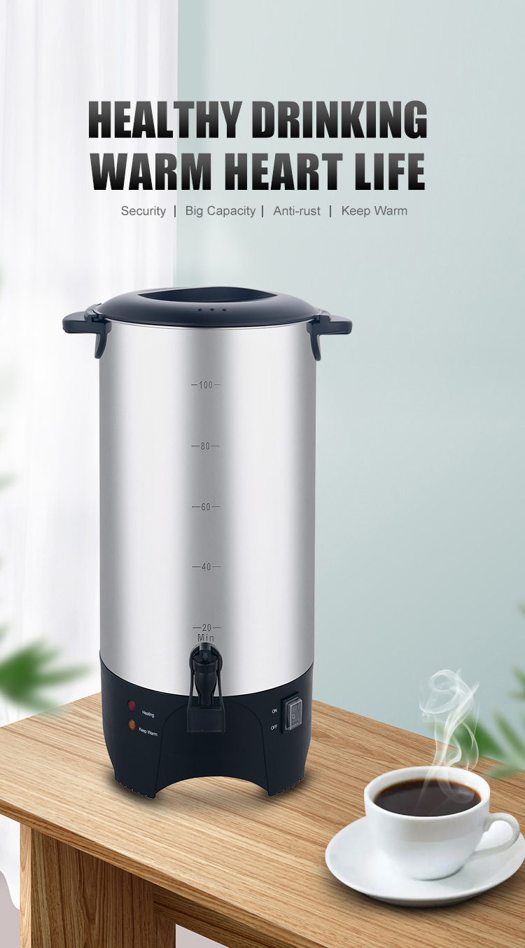 Stainless Steel Coffee Urn Hot Water Urn Tea Urns Electric Coffee Perculator For Commercial Use