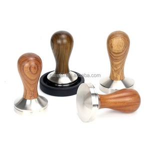 58mm Calibrated Coffee Espresso Tamper for Espresso Machine with Spring Loaded 100% Flat Stainless Steel 304 Base