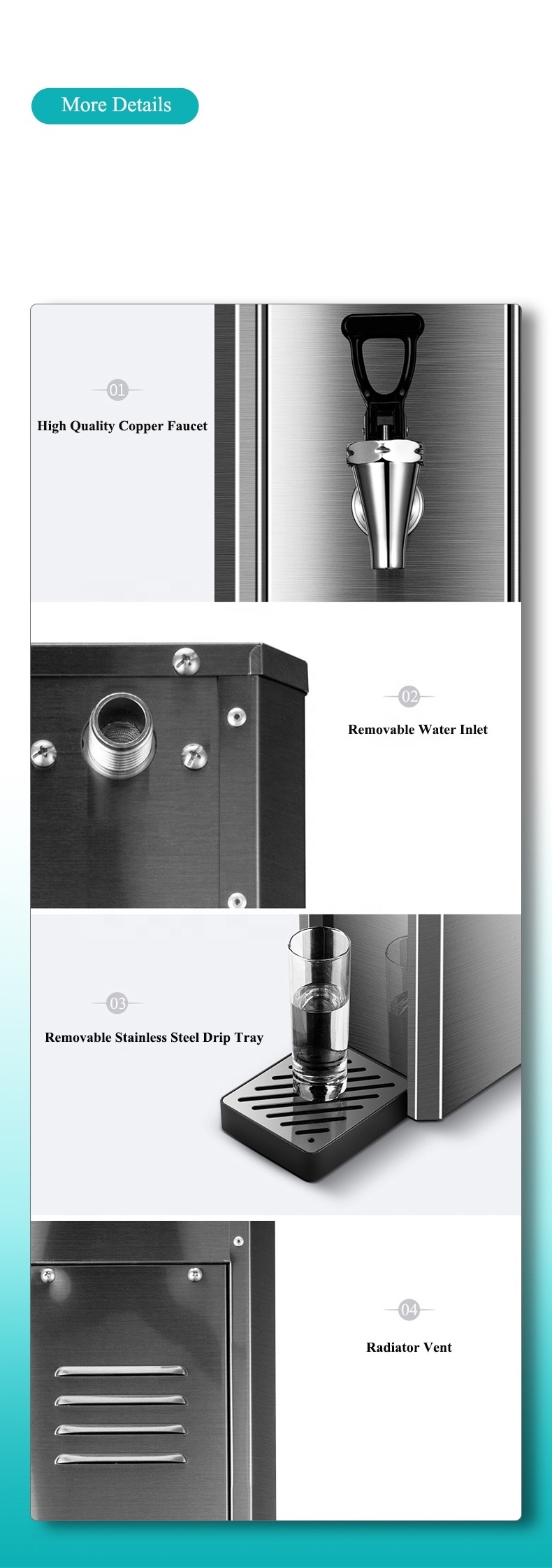 Commercial Catering Stainless Steel Water Dispensers Hot And Cold Freestanding Water Dispensers Hot Cold Water Dispenser