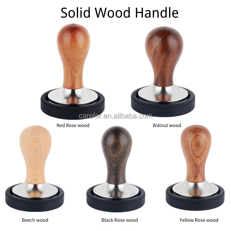 58mm Calibrated Coffee Espresso Tamper for Espresso Machine with Spring Loaded 100% Flat Stainless Steel 304 Base