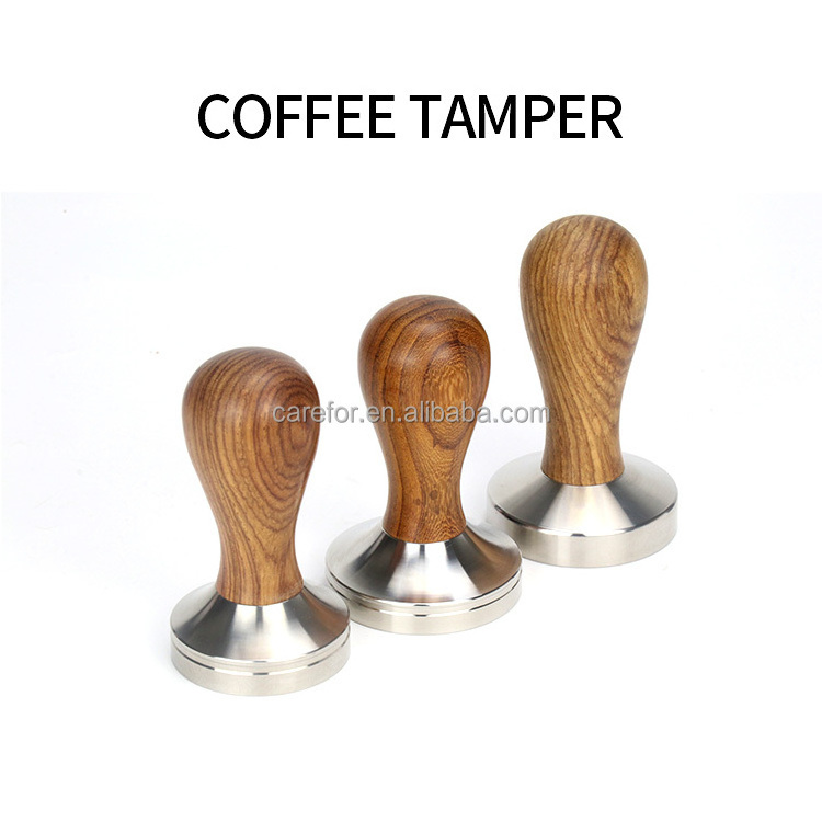 58mm Calibrated Coffee Espresso Tamper for Espresso Machine with Spring Loaded 100% Flat Stainless Steel 304 Base