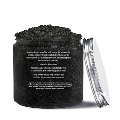 Private Label Organic Exfoliating Body Bamboo Charcoal Scrub