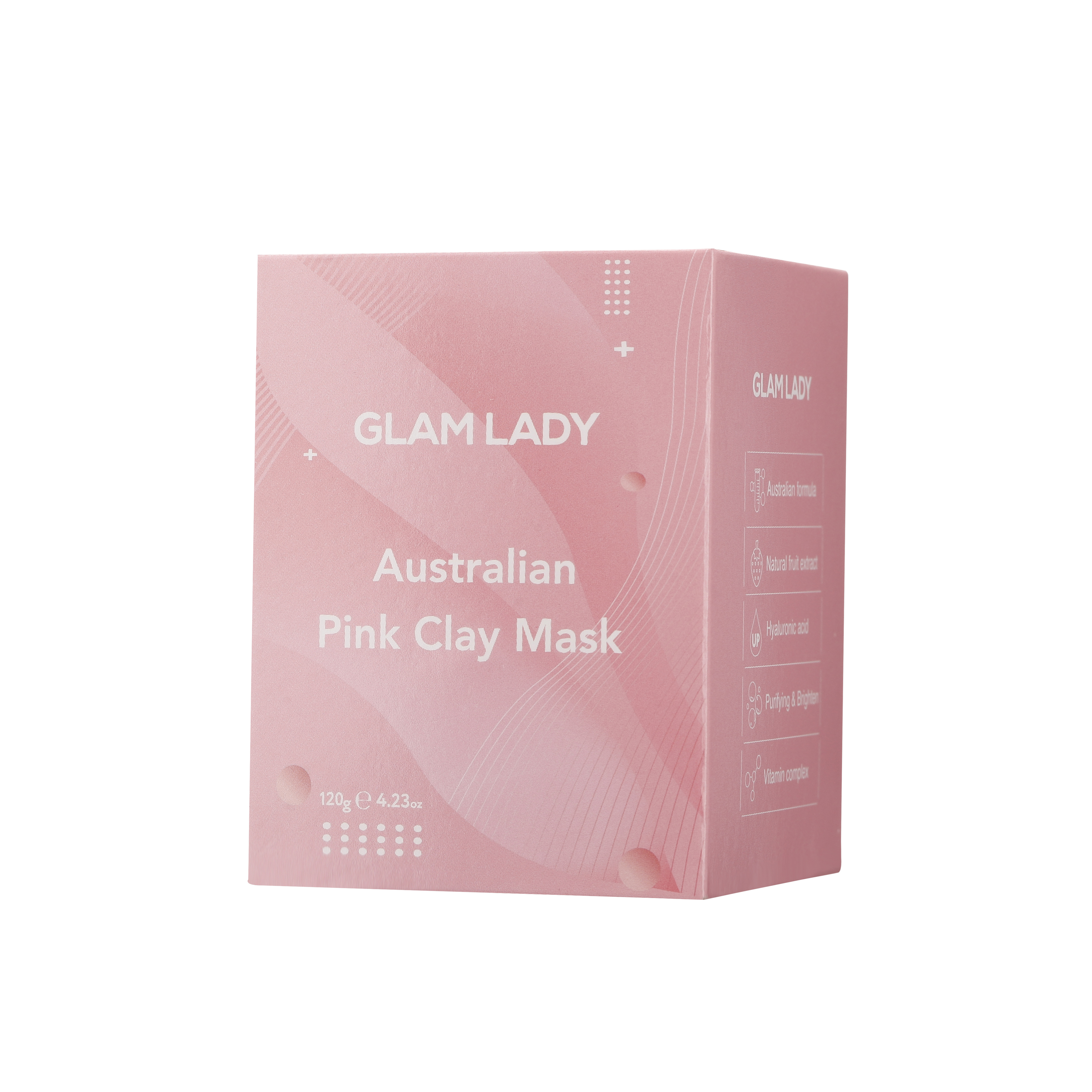 Private Label Australian pink clay facial mask mud with	Rose extract for Deep cleansing and whitening