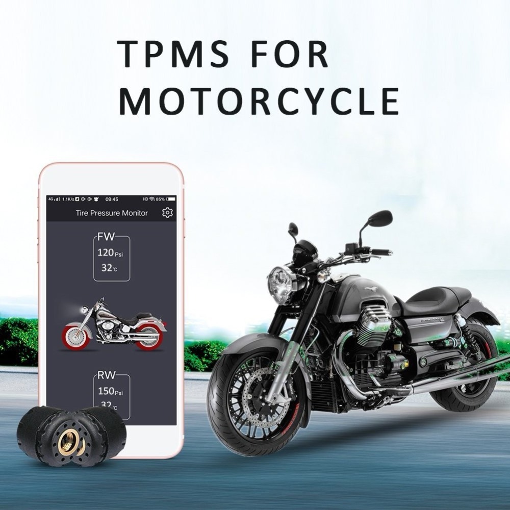 Motorcycle BT Tire Pressure Monitoring System TPMS Mobile Phone APP Detection BT TPMS for Motorcycles