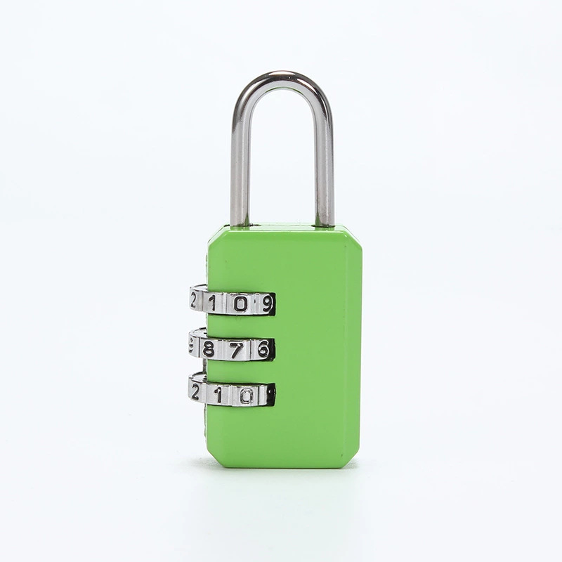 Wholesale zinc alloy mini padlock schoolbag trunk gym wardrobe door password lock 3-digital travel padlock