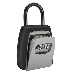 4 digital combination lock box key storage box outdoor hanging type password key safe lock  smart key storage box