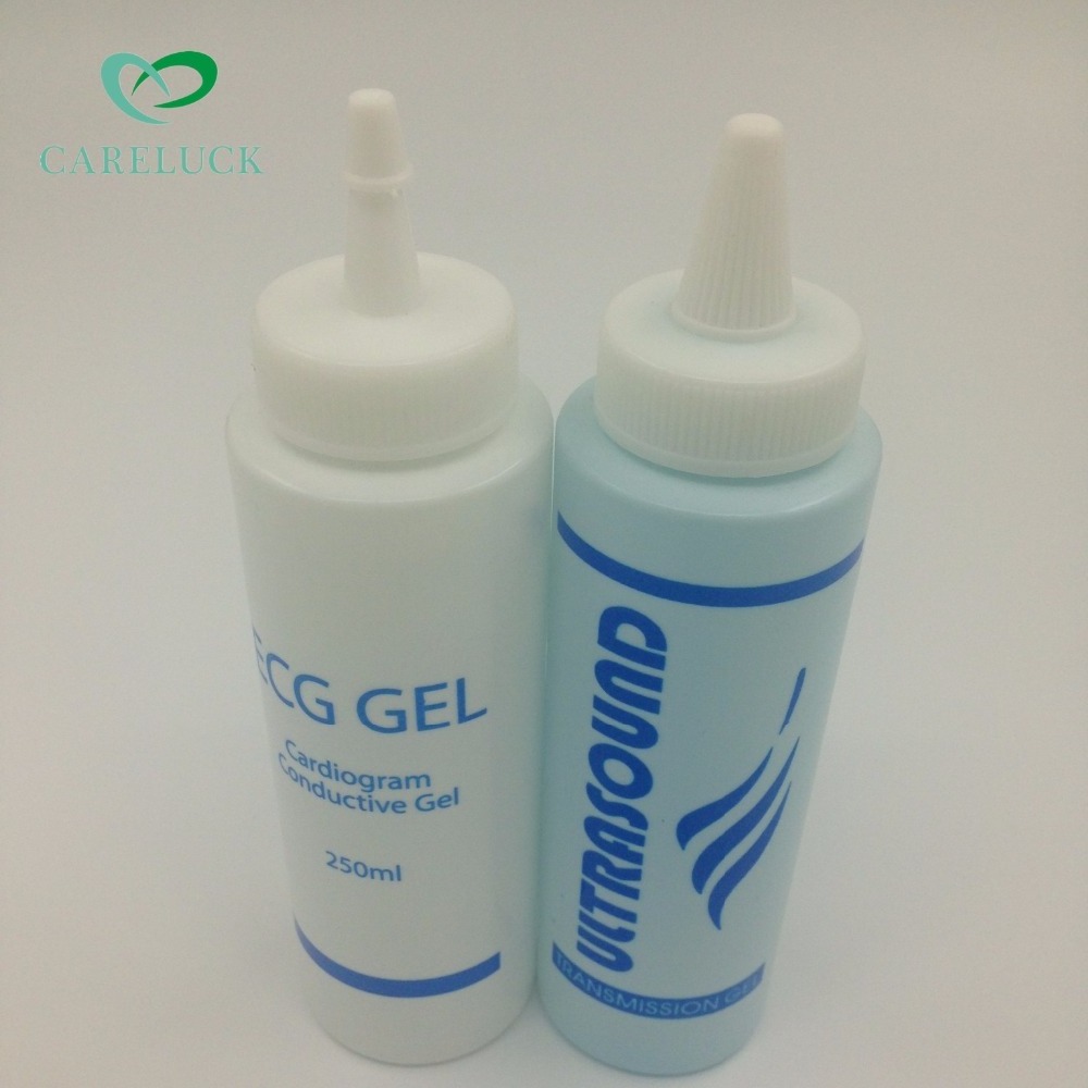 2018 hot sale medical 250ml ecg gel and ultrasound gel bottle  250ml conductive electrode gel