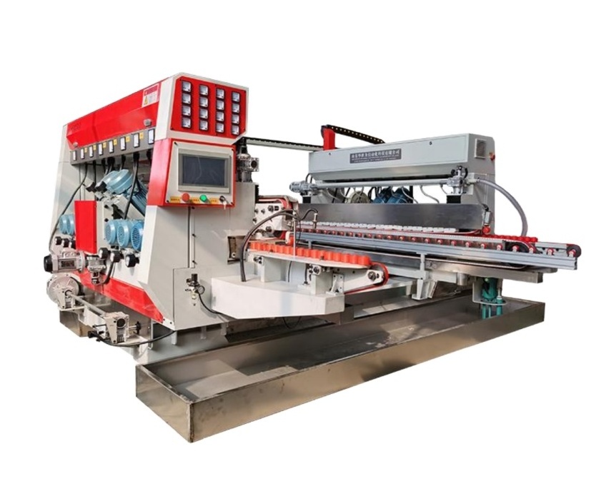 16 motors Horizontal Glass Double Side Grinding and Polishing Machine Glass polisher