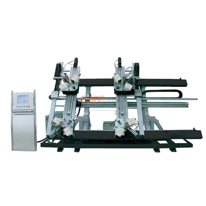 Aluminum doors and windows four head corner crimping machine