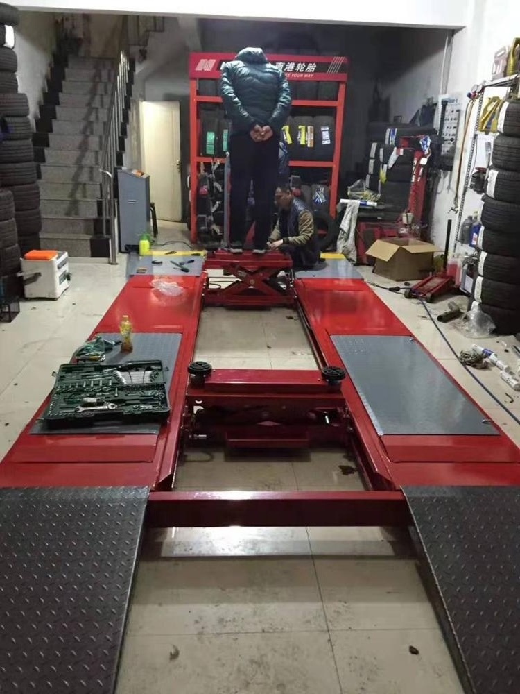 On-ground Wheel Alignment Ultra Thin Scissor Lifting Machine