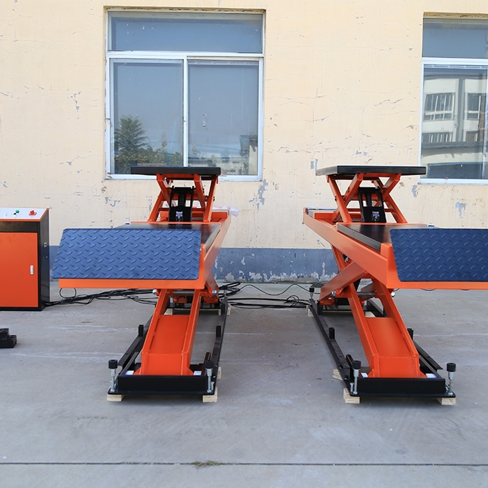 Hydraulic In-Ground Mounting Two Level Car Scissor Lift CSL-H4000 4000kg Capacity  for 3d Wheel Alignment