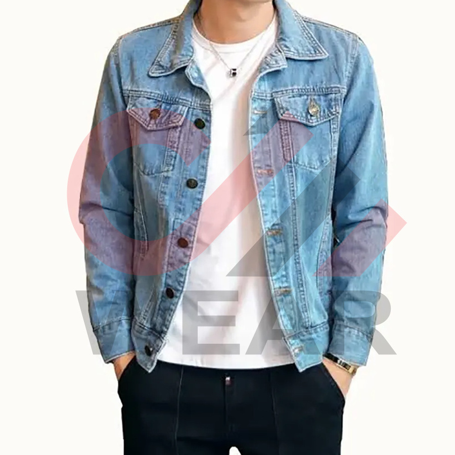 Wholesale Care Master New 2023 Top Quality Slim Denim Jacket Mens Fit Japanese Style Teens Boys Denim Jeans Jackets and Coats