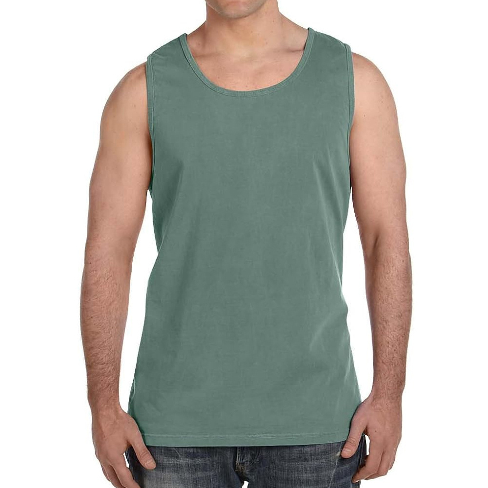 Wholesale Custom logo 100% Cotton Moisture Wicking Muscle tank top solid color Sleeveless Fitness Wear Workout Men Gym Tank Top