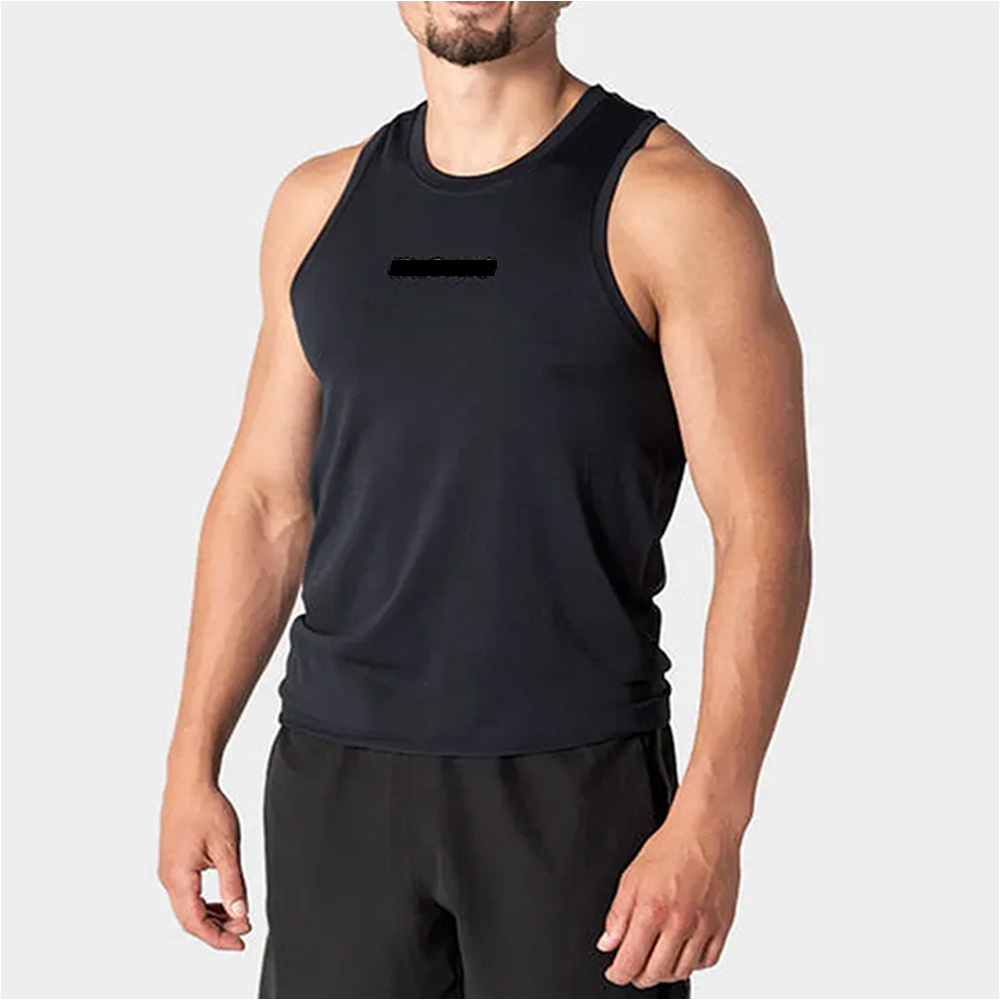 Wholesale Singlets Men Active Wear Tank Tops Navy Training Tank Top For Mens Polyester Workout Singlets