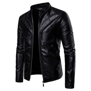 High quality latest design Custom lapel collar 100% leather men's leather jacket windbreaker leather motorcycle jacket for men