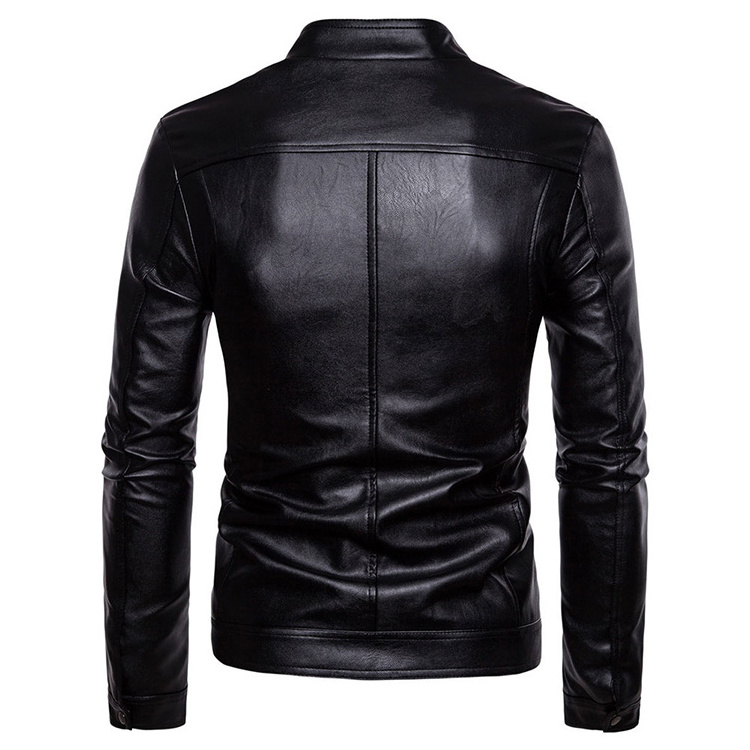 High quality latest design Custom lapel collar 100% leather men's leather jacket windbreaker leather motorcycle jacket for men