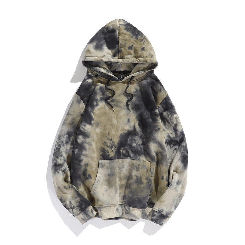 High quality Classic Bleach Fleece 380 Gsm Blank Custom Logo breathable Unisex Oversized Plus Size Cotton Tie Dyed Men's Hoodie