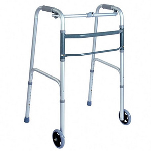 Folding lightweight 4-legged walker, adjustable aluminum walker, suitable for disabled elderly