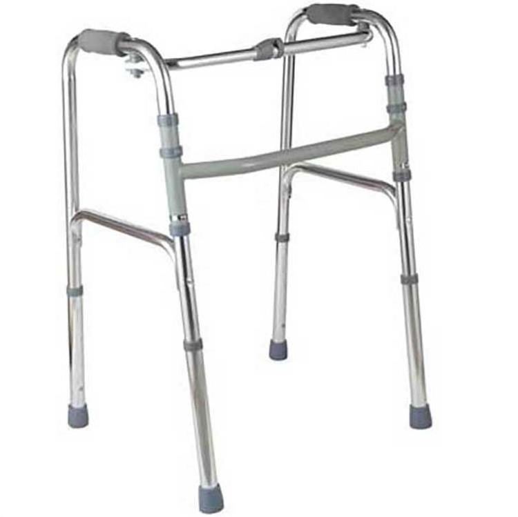 Folding lightweight 4-legged walker, adjustable aluminum walker, suitable for disabled elderly