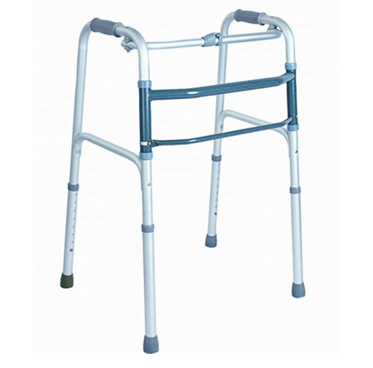 Folding lightweight 4-legged walker, adjustable aluminum walker, suitable for disabled elderly