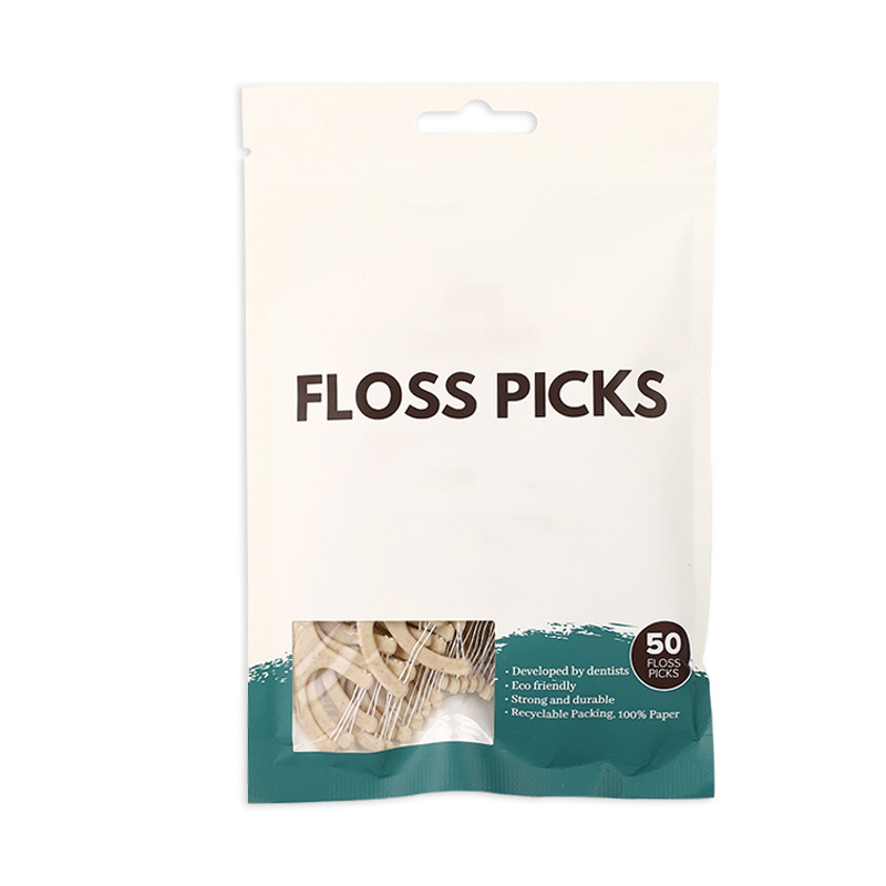 Zero Waste Organic Flosser Adults Y-Shaped Biodegradable Corn Straw Bulk Pack Dental Floss Pick