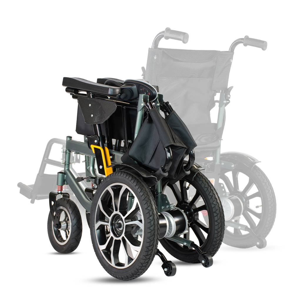 Factory price extra wide euro style foldable electric power wheelchair for disabled people