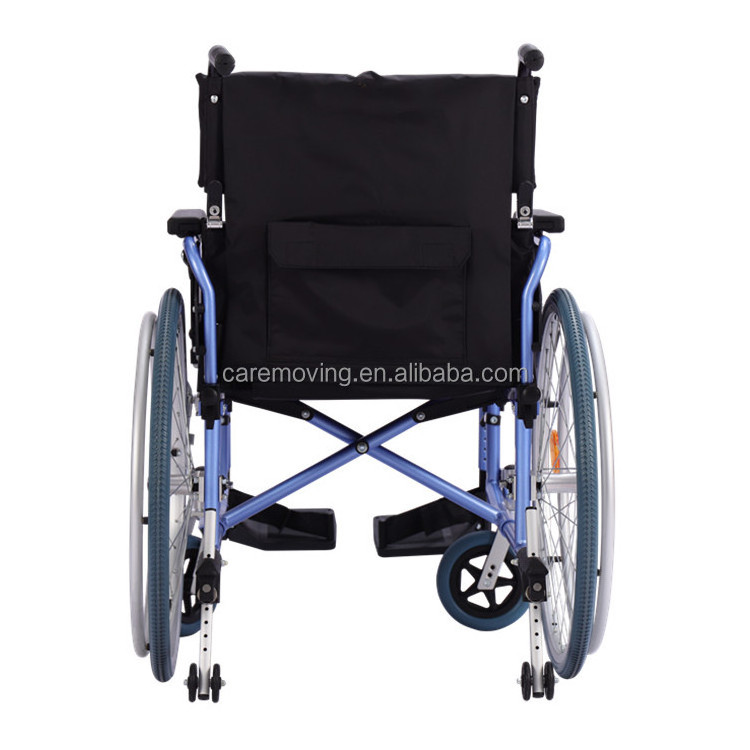 Medical Silver Sport Folding Transport Wheelchair with Full Arms and Removable Swing-Away Footrest wheelchair used for sale