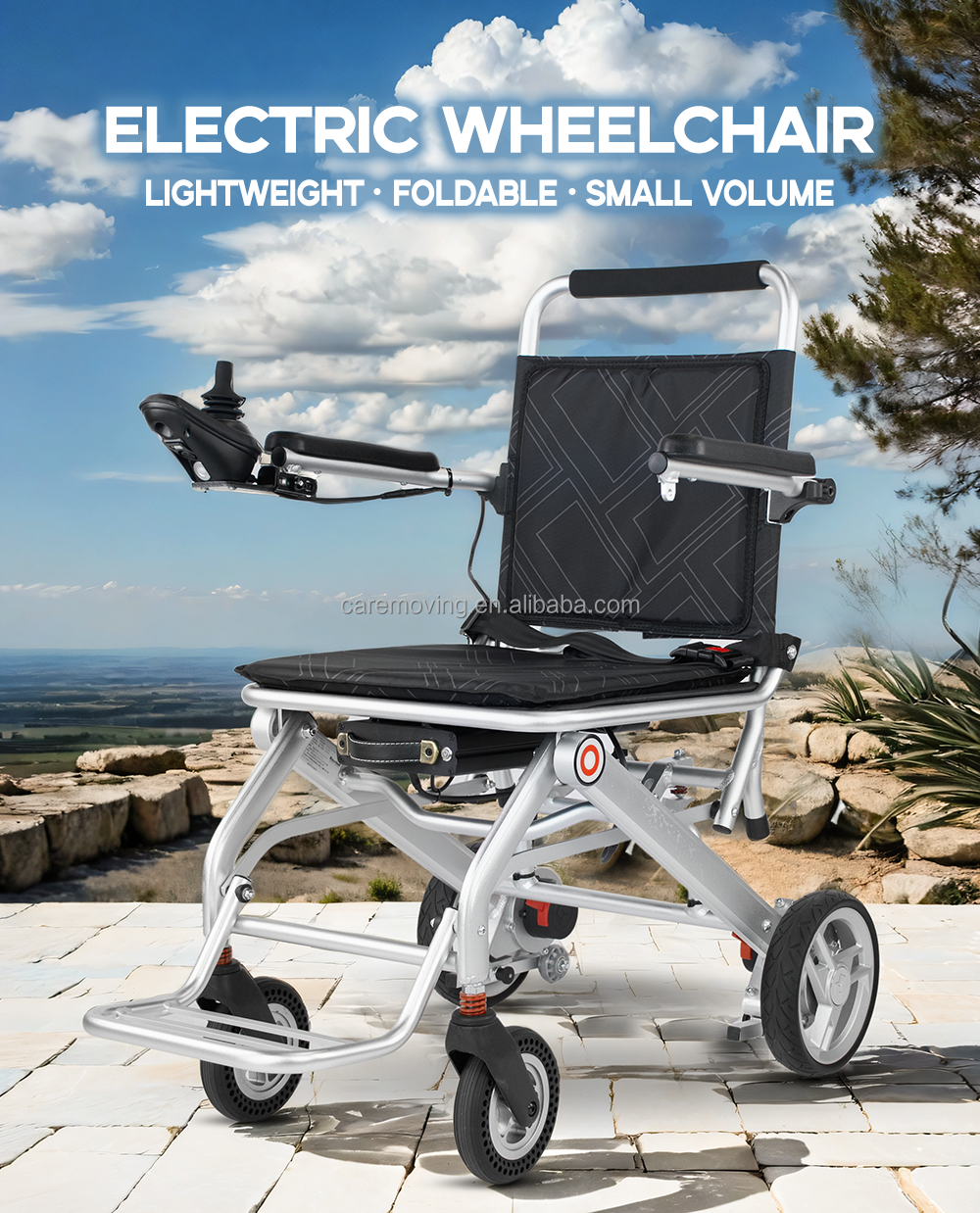 Factory cheap wholesale wheelchairs Ultra light lightweight Foldable Portable Electric Wheelchair For Disabled People