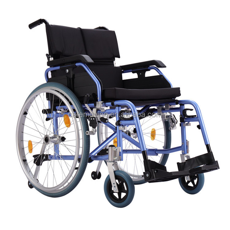 Medical Silver Sport Folding Transport Wheelchair with Full Arms and Removable Swing-Away Footrest wheelchair used for sale