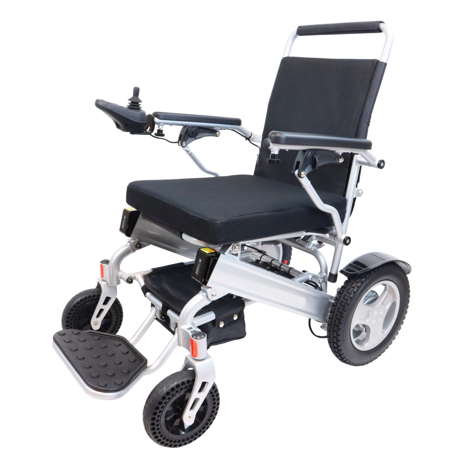 2022 aluminum lightweight foldable power electric wheelchair for senior with 2*250W brushless motors