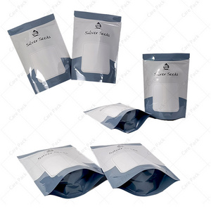 Custom Printed Mylar Foil Wholesale Heat Sealing Seed Bag Resealable Die Cut Reclosable Seed Packaging Bags With Ziplock