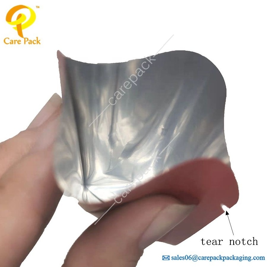 Biodegradable Aluminum Foil Self Sealing Pouch Sample Bag Heal Seal Sachet Bag Baggies Cosmetic Packaging