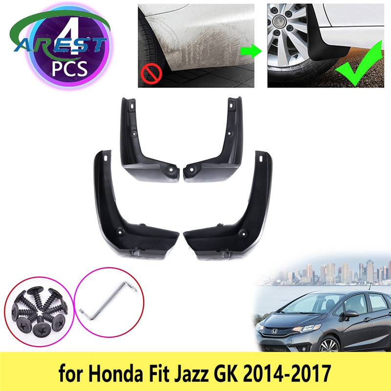 4PCS for Honda Fit Jazz GK 2014 2015 2016 2017 Mudguards Mudflaps Fender Mud Flap Splash Guards Car Wheel Protect Accessories