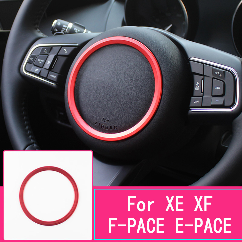 Car Steering Wheel Emblem sticker badge Decorate Ring for Jaguar XF X760 XE X260 F-pace X761 E-PACE X540 R sport logo trim cover