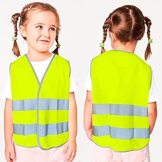 Kids Safety Vest High Visibility Reflective Vest With Child Hi Vis Vest With Reflective Tape Neon Yellow