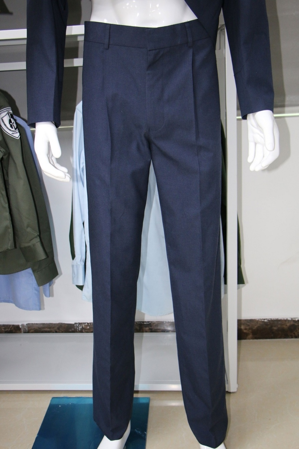 Customized design navy blue security uniforms formal jacket pant suit men security officer uniform