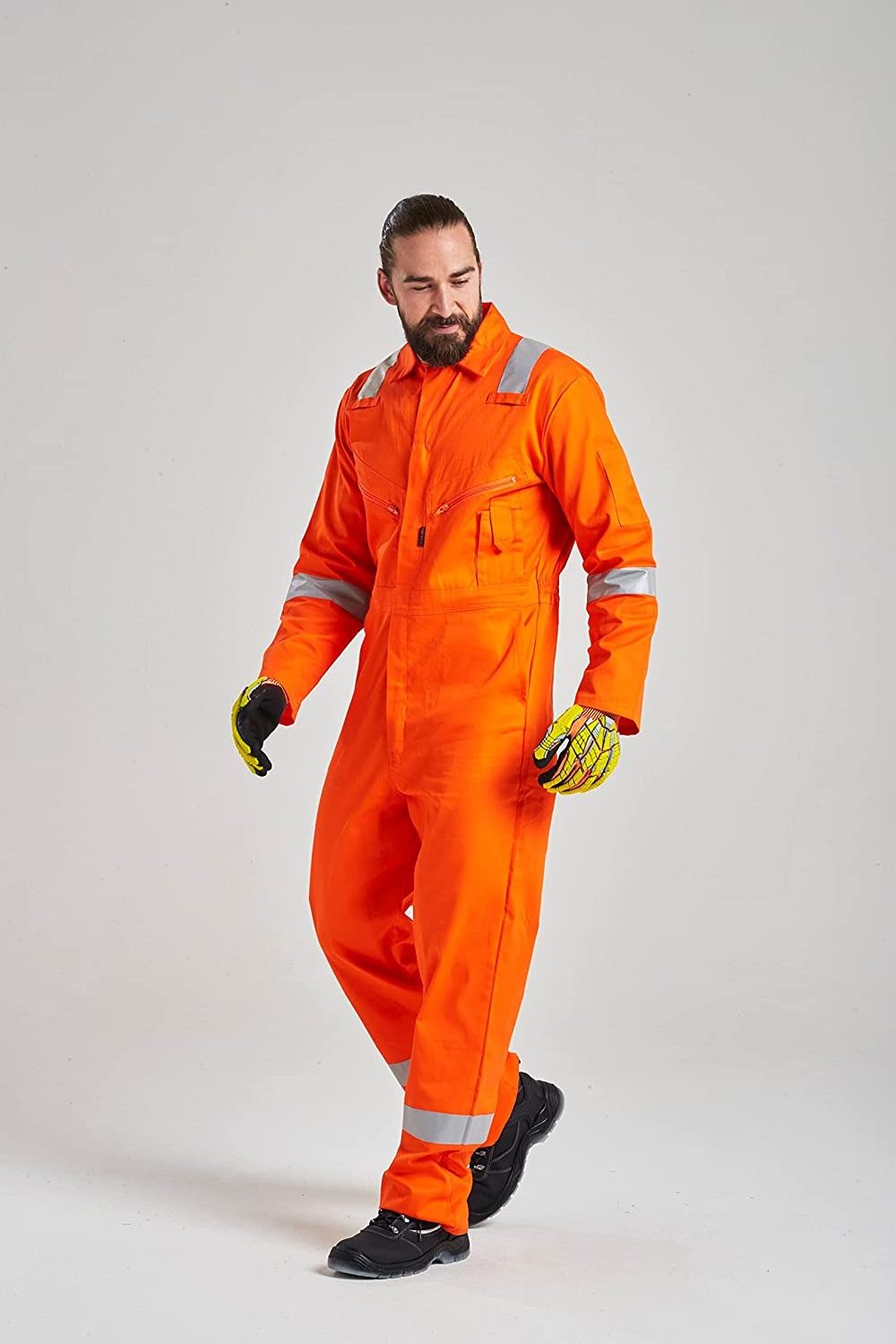 High Visibility Coverall for Men Working Uniform Styles Custom Safety Fire Retardant Reflective Coveralls Working Uniform