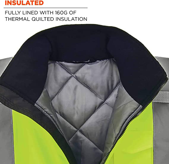 Custom High Visibility Reflective Safety Jacket Construction Hi Vis Work Jacket with Pocket Jacket with Long Sleeves for Men